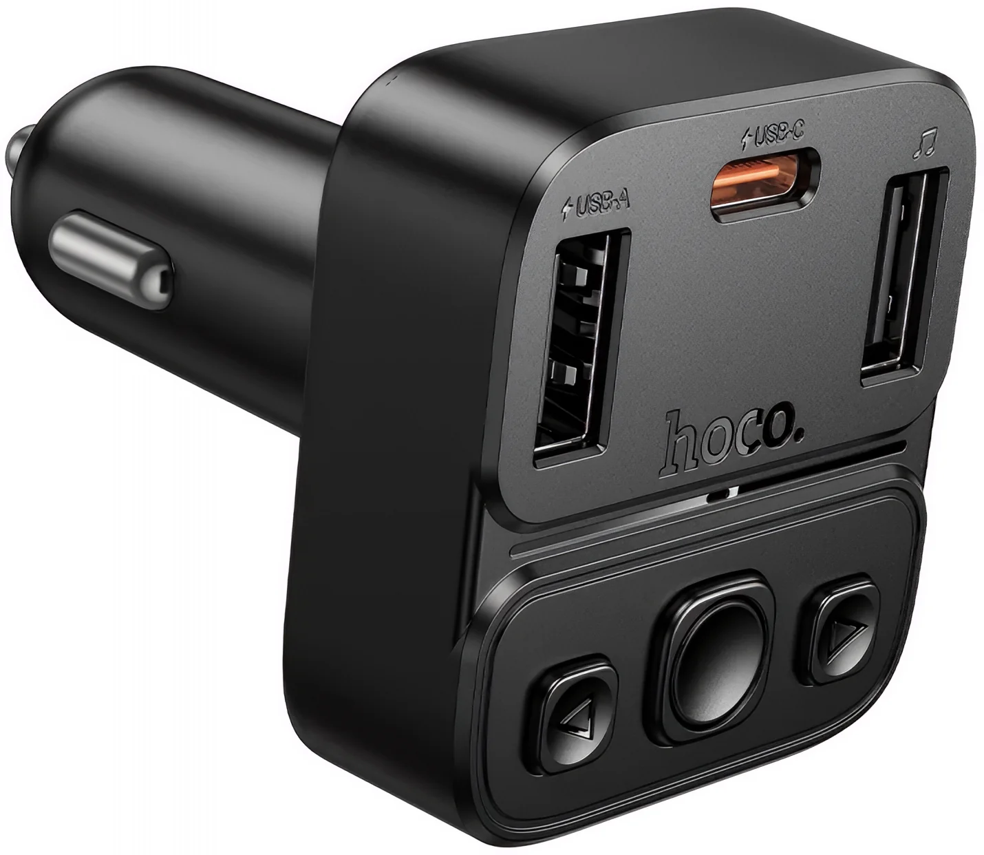 HOCO E87 Bluetooth FM Modulator, 2 x USB-A - 1 x USB-C - Image 3