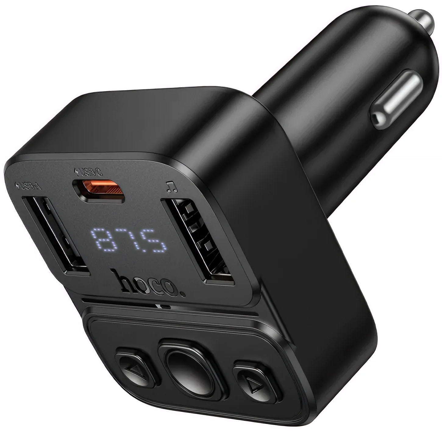 HOCO E87 Bluetooth FM Modulator, 2 x USB-A - 1 x USB-C - Image 5