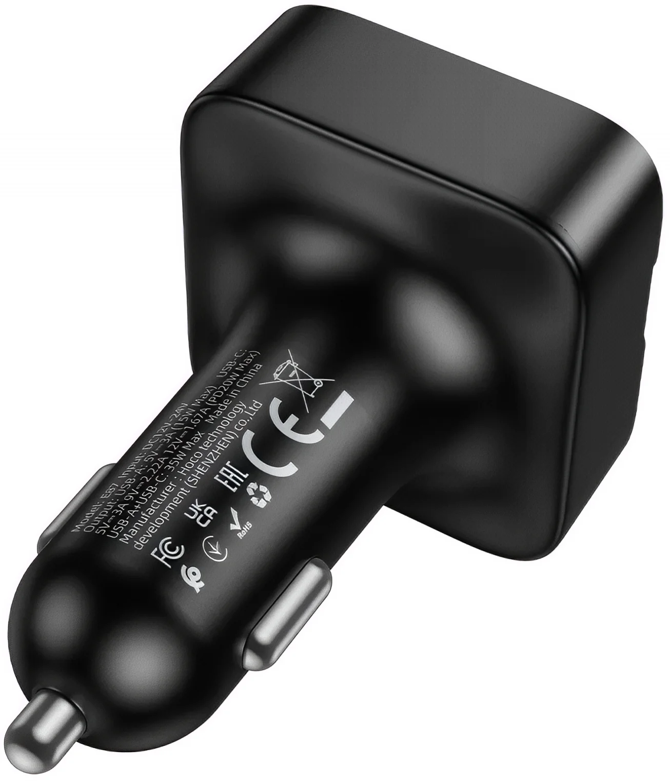 HOCO E87 Bluetooth FM Modulator, 2 x USB-A - 1 x USB-C - Image 6