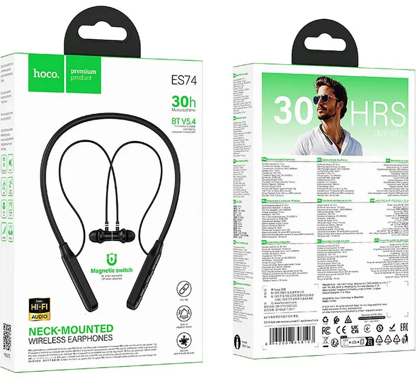 HOCO ES74 Bluetooth Handsfree, A2DP, Black - Image 5