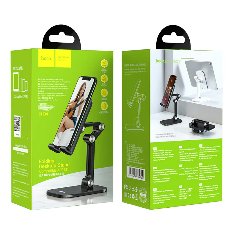 HOCO Excelente PH34 Desk Stand for Phone / Tablet, 4.7inch - 13inch, Black - Image 5