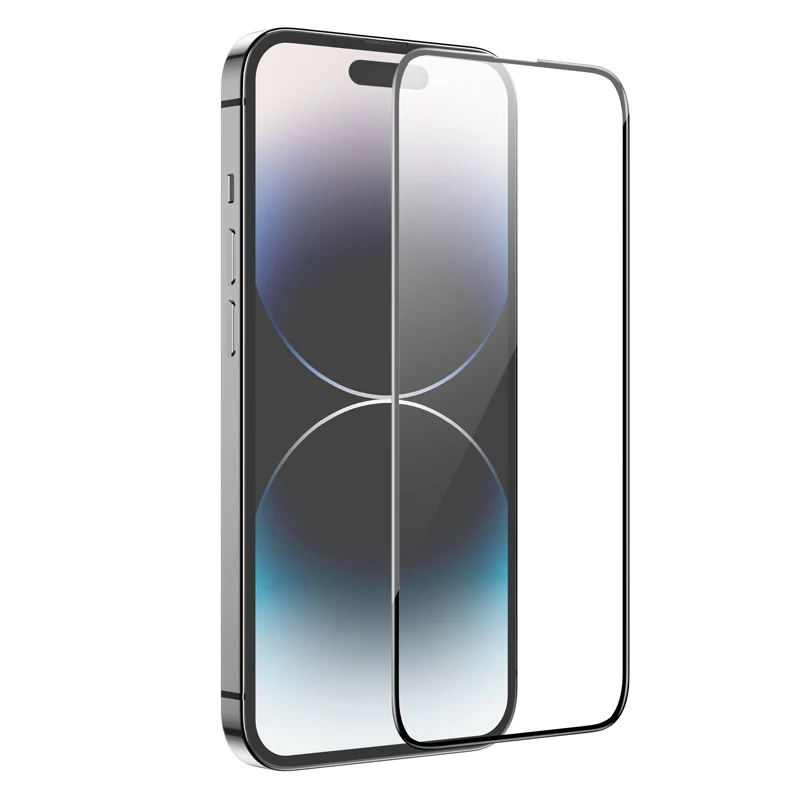 HOCO G16 Screen Protector for Apple iPhone 14 Pro Max, Tempered Glass, Full Glue, 5D, Black - Image 2