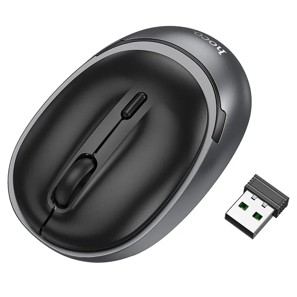 HOCO GM34 Wireless Mouse, 1600DPI, BT / Wi-Fi, Black - Image 3