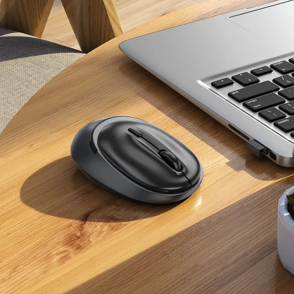 HOCO GM34 Wireless Mouse, 1600DPI, BT / Wi-Fi, Black - Image 4