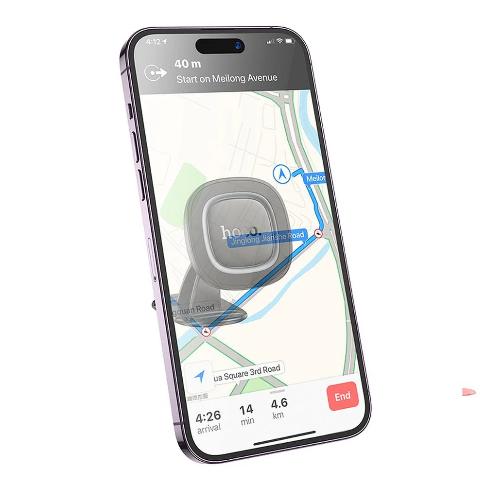 HOCO H73 Universal Magnetic Car Holder, Grey - Image 4
