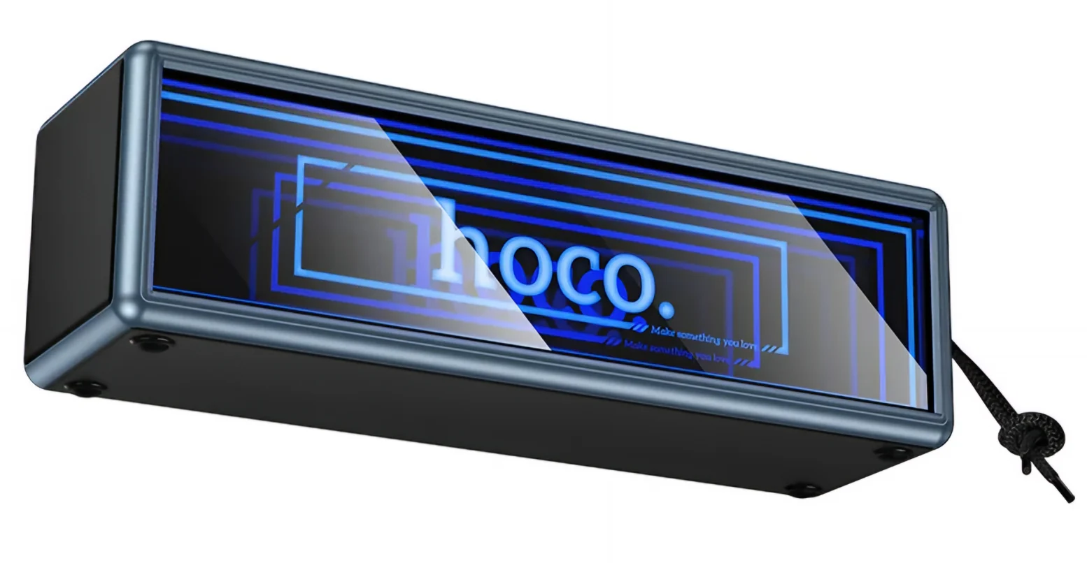 HOCO HC40 Portable Bluetooth Speaker, 2 x 10W, TWS, RGB, Black - Image 2