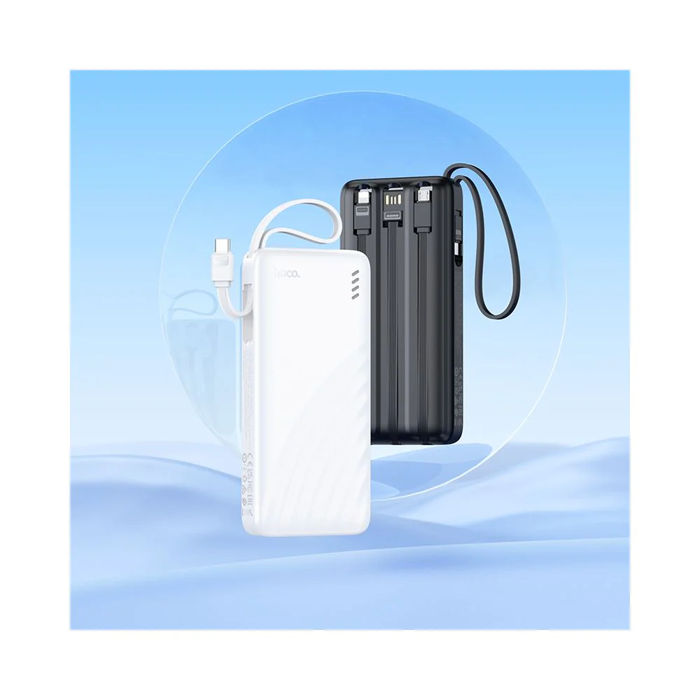 HOCO J146 External Battery, 10000mAh, 10W, 1 x Lightning - 1 x microUSB - 1 x USB-A - 1 x USB-C, Black - Image 6