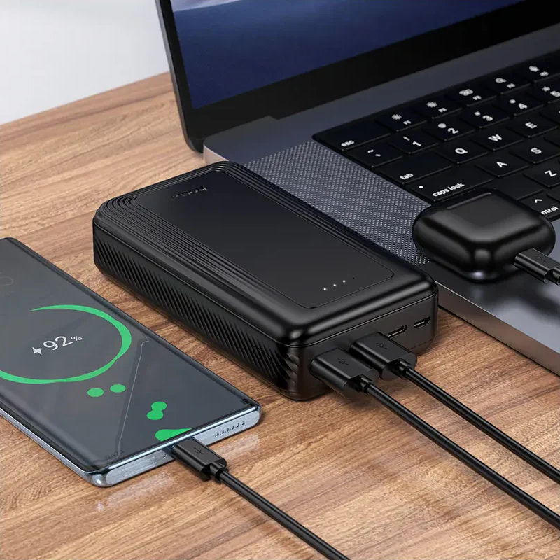 HOCO J165A External Battery, 20000mAh, 10W, 2 x USB-A, Black - Image 6