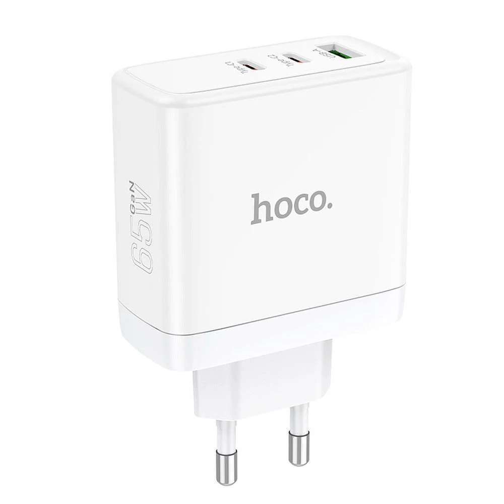 HOCO N30 Network Charger, 65W, 3.25A, 1 x USB-A - 2 x USB-C, White - Image 4