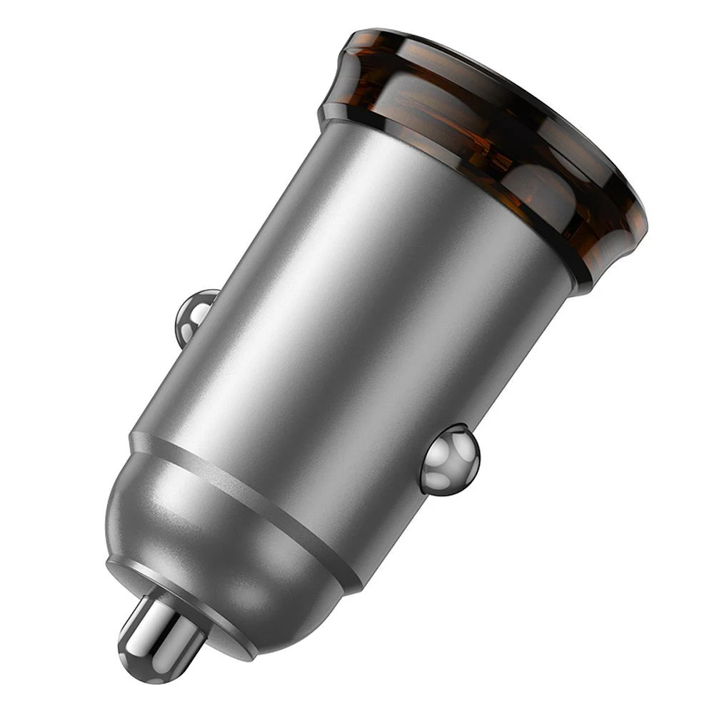 HOCO NZ16A Car Charger, 43W, 3A, 1 x USB-A - 1 x USB-C, Gray - Image 4