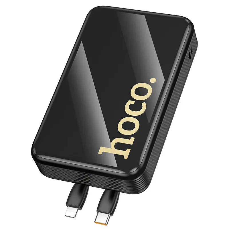 HOCO Q37A External Battery, 20000mAh, 22.5W, QC + PD, 1 x Lightning - 1 x USB-A - 2 x USB-C, Black - Image 5