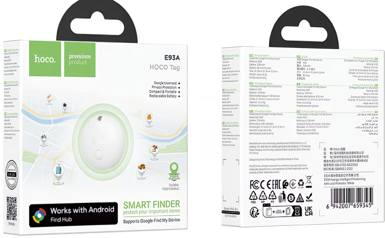 HOCO SmartTag E93A for Android Series, White - Image 5