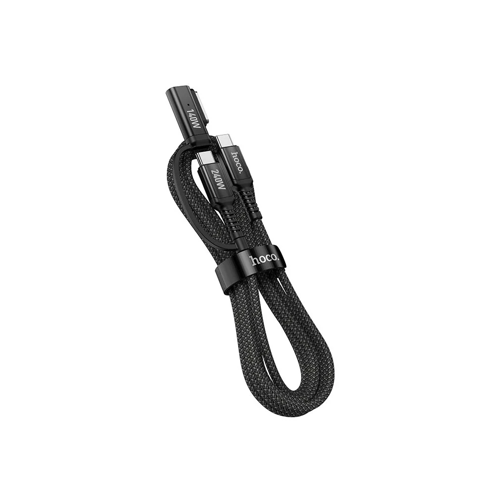 HOCO U142 Charging Cable, USB-C to USB-C / MagSafe 3, 240W, 1.8m, Black - Image 2