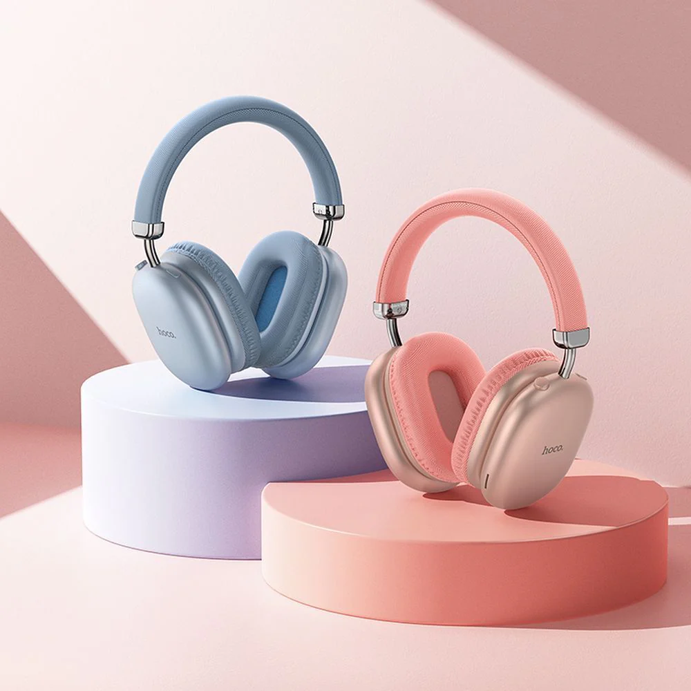 HOCO W35 Max Bluetooth Handsfree, A2DP, Pink - Image 2