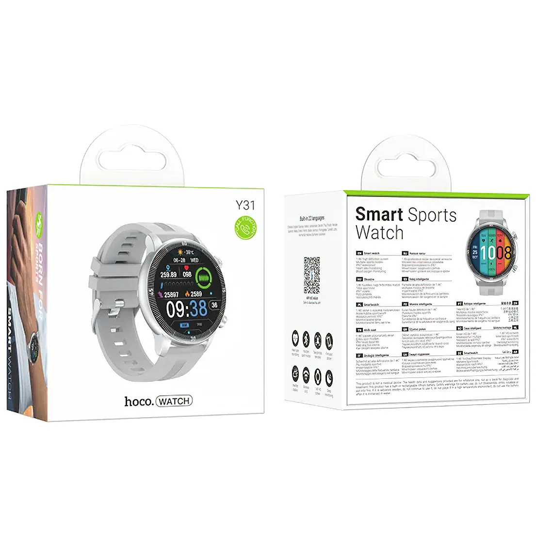 HOCO Y31 Call Smartwatch, Silver - Image 5