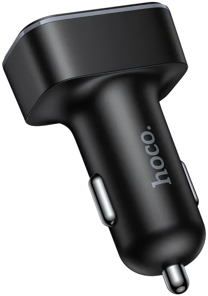 HOCO Z63A Display Car Charger, 42W, 3A, 1 x USB-C - 2 x USB-A, Black - Image 4