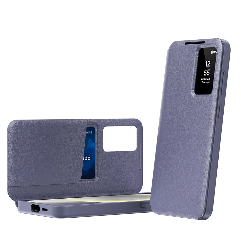 Case for Samsung Galaxy A56 A566, Techsuit, SmartView, Purple - Image 2