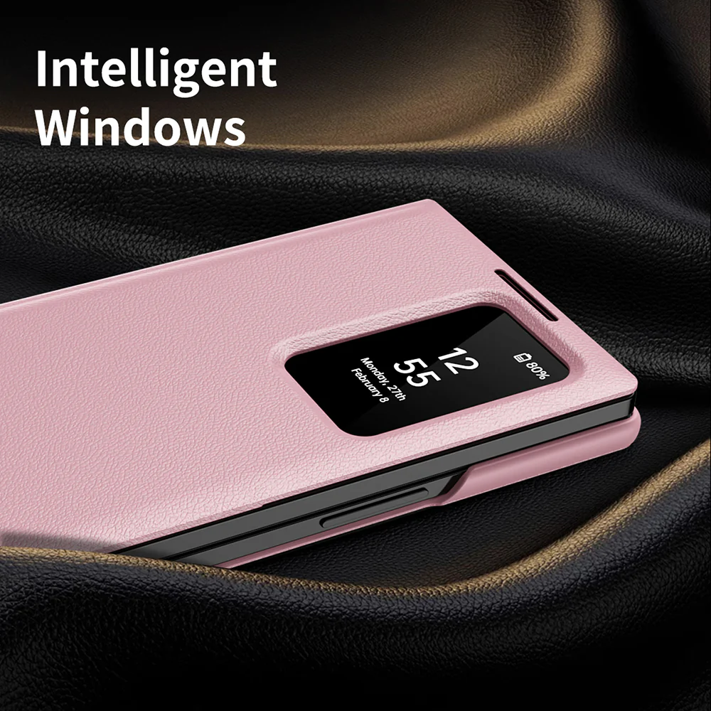 Husa pentru Samsung Galaxy Z Fold3 5G F926, Techsuit, SmartView, Roz - Image 3
