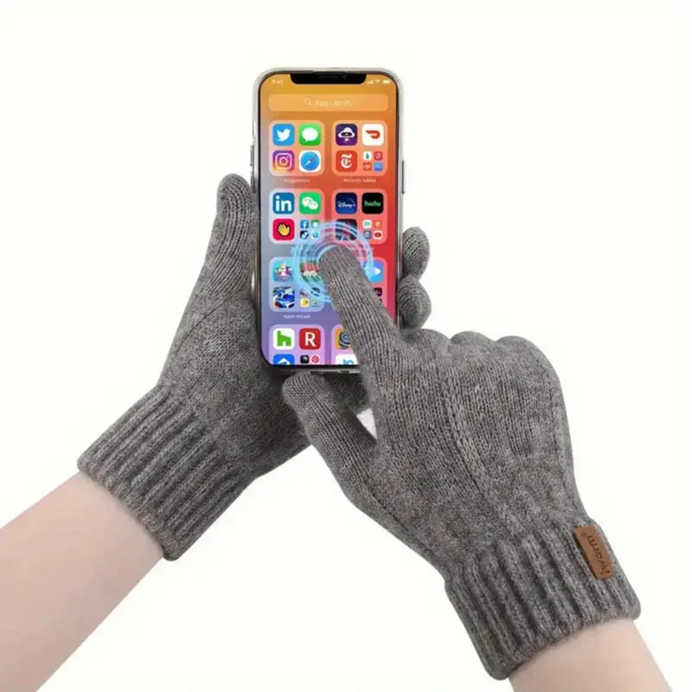 Iwarm ST0016 Touchscreen Winter Gloves, Size 22cm, Gray - Image 7