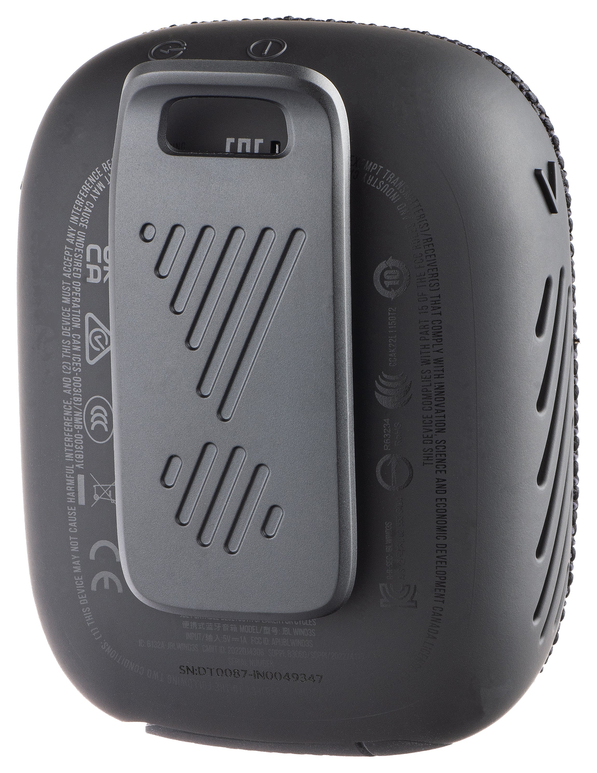 JBL Wind 3 Portable Bluetooth Speaker, 5W, Waterproof, Black JBLWIND3 - Image 3