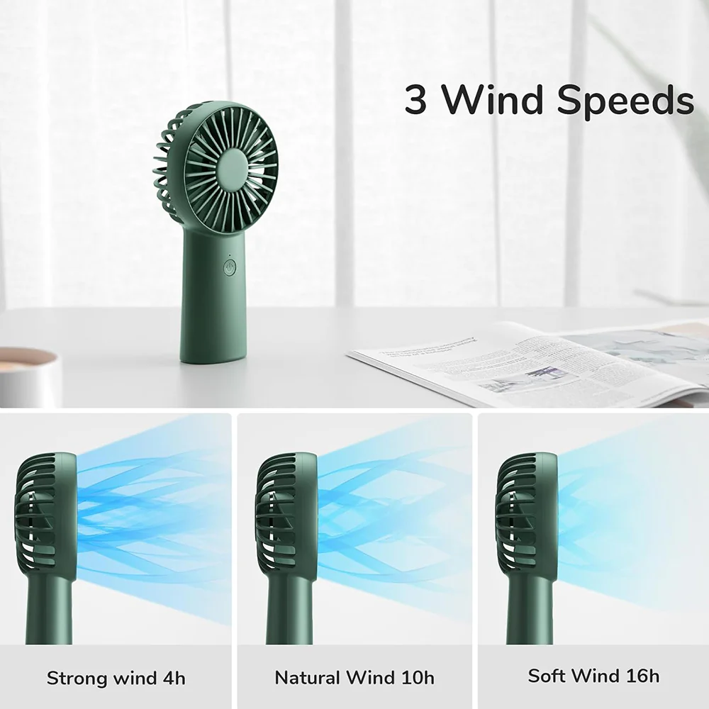 JisuLife FA20X Portable Fan, Green - Image 6