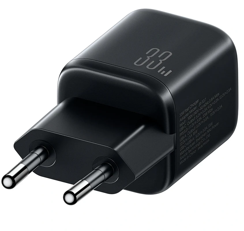 Joyroom JR-TG7 Network Charger, 33W, 3A, 1 x USB-A - 1 x USB-C, Black - Image 4