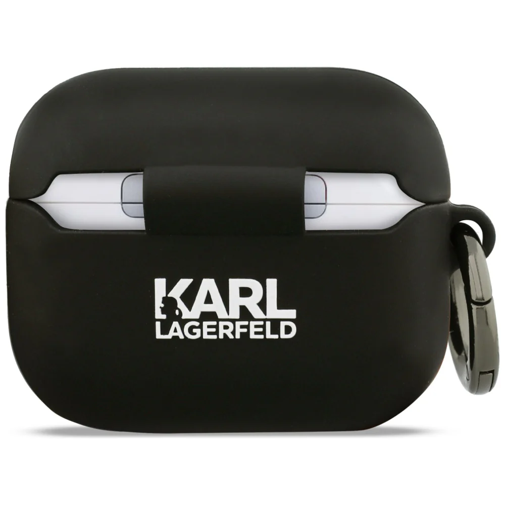 Karl Lagerfeld 3D Karl's Head Case for Apple Airpods Pro 3, Black - Image 2