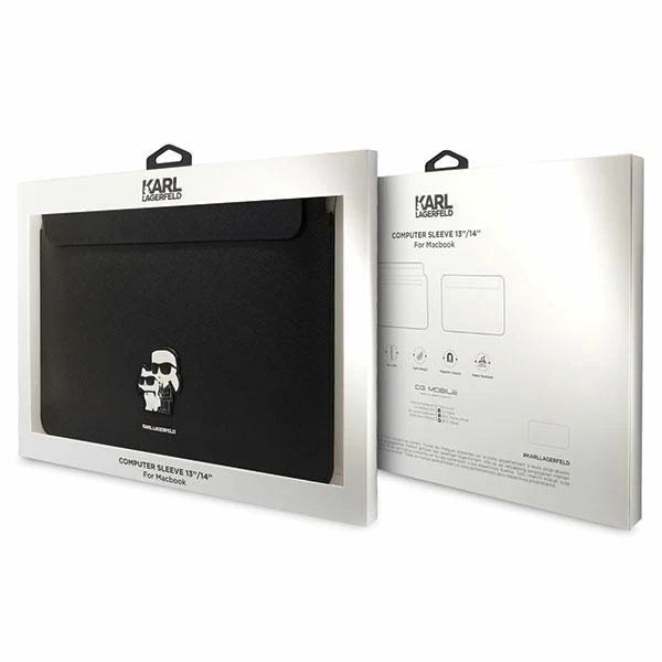 Karl Lagerfeld Saffiano Case for 14-inch Laptop, Black - Image 4