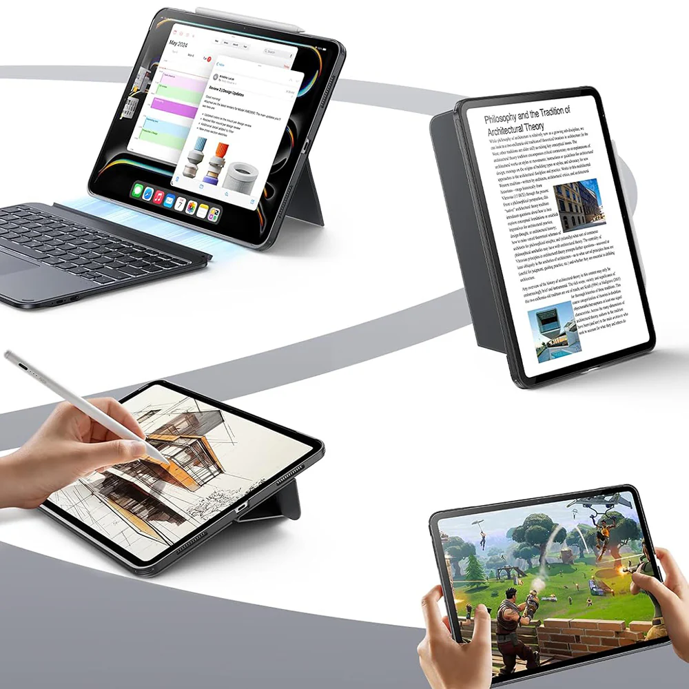 Keyboard Case for Apple iPad Air 13 (2026) / Air 13 (2025) / Air 13 (2024), ESR, Shift, Gray - Image 8
