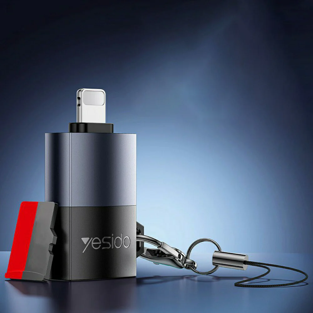 Lightning Card Reader Yesido GS38, microSD, Grey, Resealed - Image 3