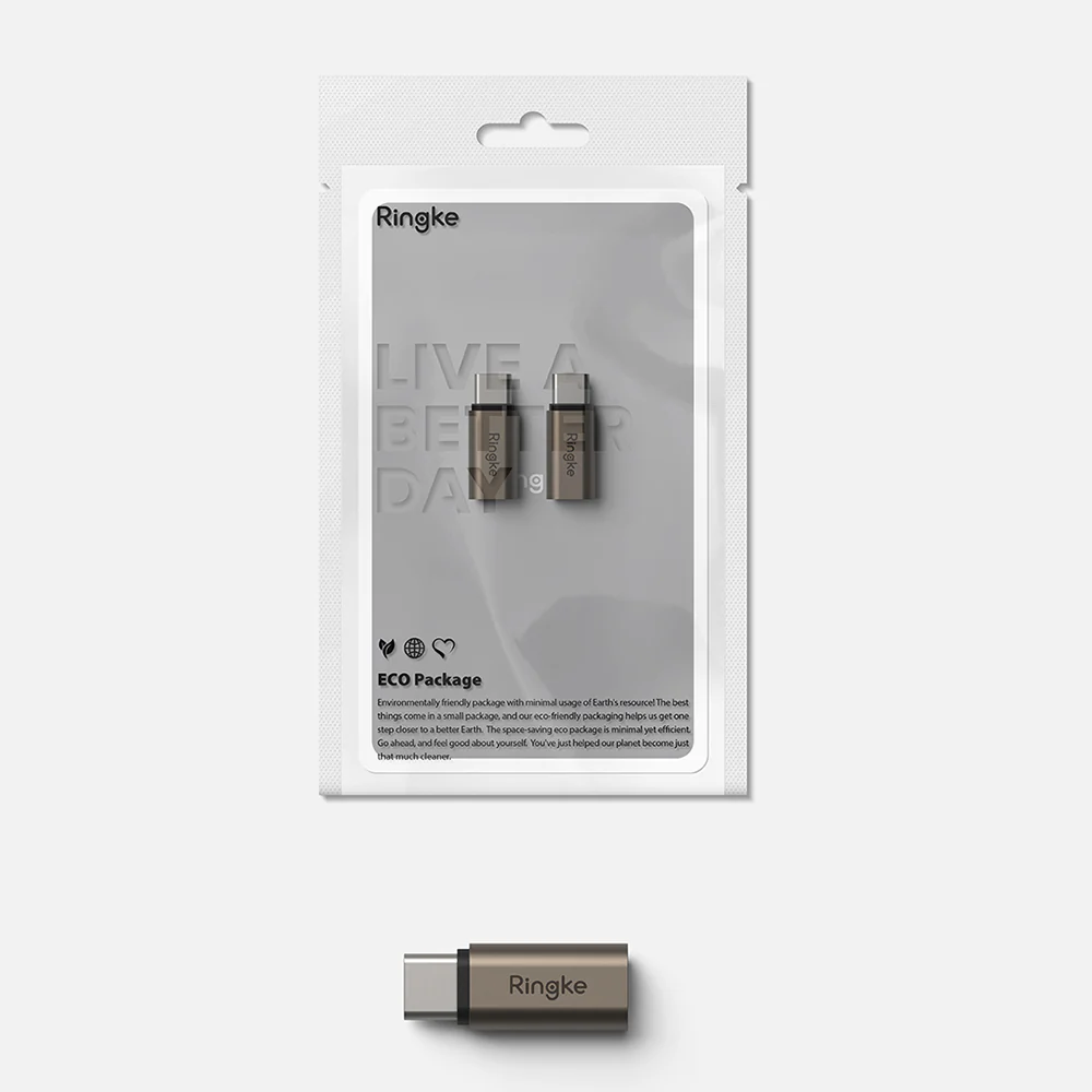 Lightning Data and Charging Adapter - USB-C Ringke, Brown, Set of 2 Pieces - Image 7