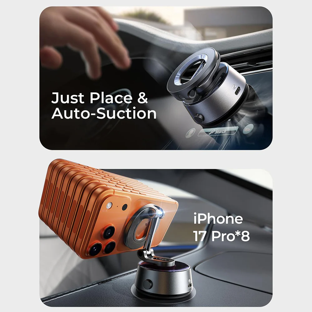 Lisen A690 Magnetic Car Holder, Universal, Grey - Image 5