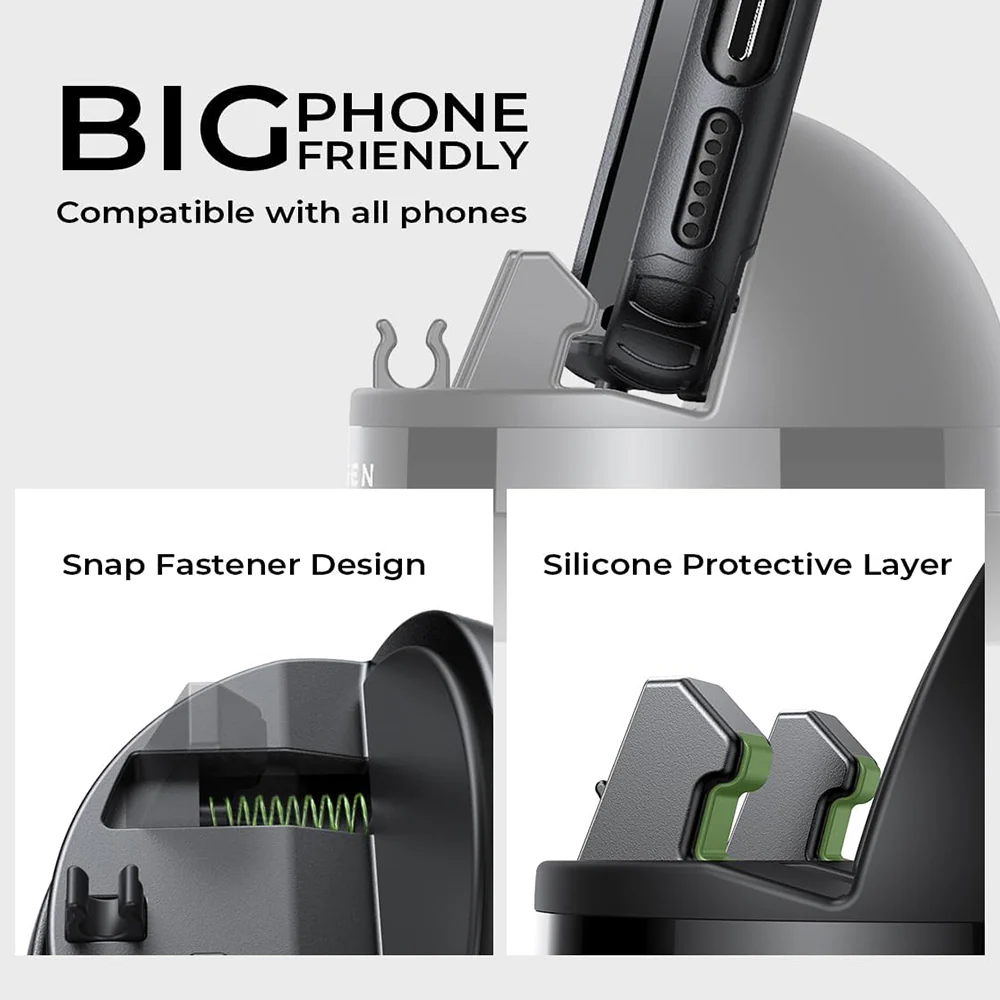 Lisen Car Holder for Phone / Tablet with thickness 6mm - 13mm, Black YL0224060015 - Image 7