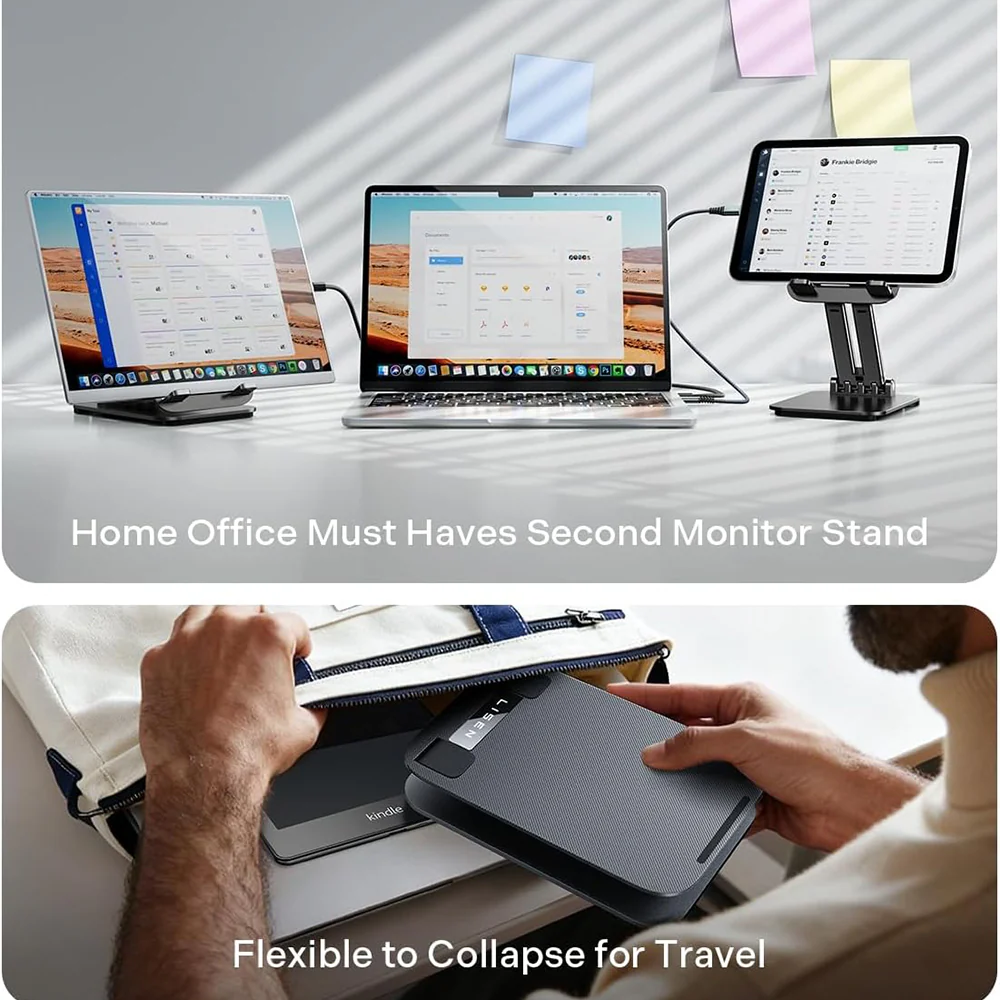 Lisen Desk Stand for Phone / Tablet, 4inch - 15.9inch, Black YL0424080007 - Image 6