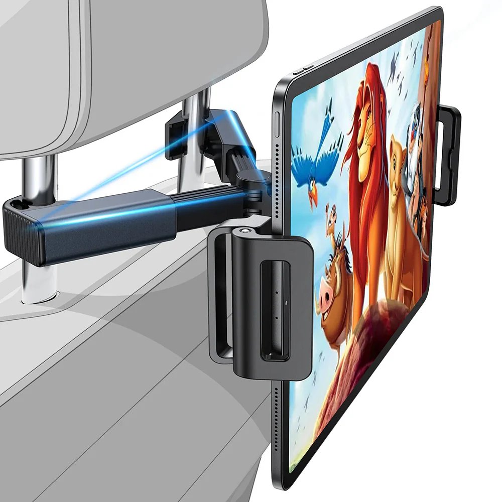 Lisen Headrest Car Holder for Phone / Tablet, 4.7inch - 12.9inch, Black YL0221030002
