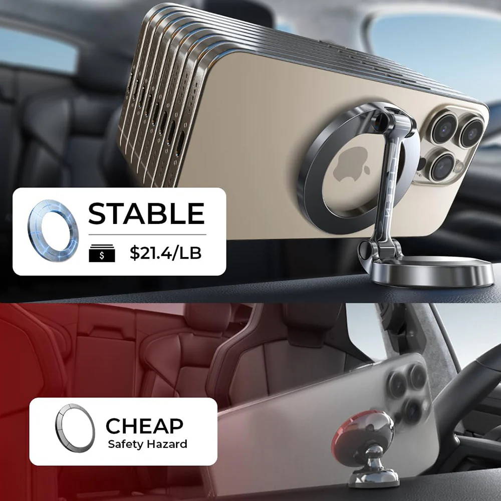 Lisen Magnetic Car Holder, Universal, Black YL0224010003 - Image 4