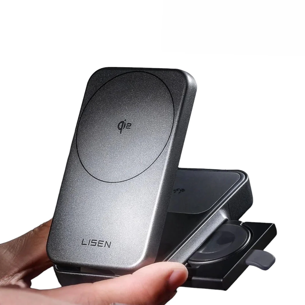 Lisen W106 3in1 Wireless Network Charger, 15W, 1.67A, Gray YL0424120009 - Image 2