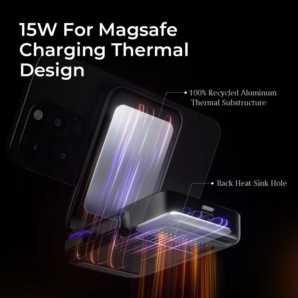 Lisen W106 3in1 Wireless Network Charger, 15W, 1.67A, Gray YL0424120009 - Image 7