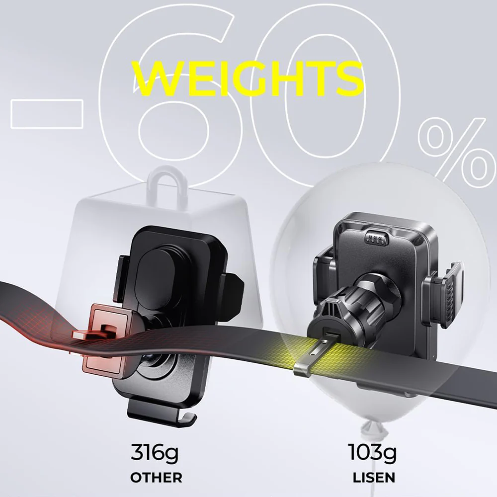 Lisen W605 Wireless Car Charger, 15W, 1.67A, Black YL0225030014 - Image 7