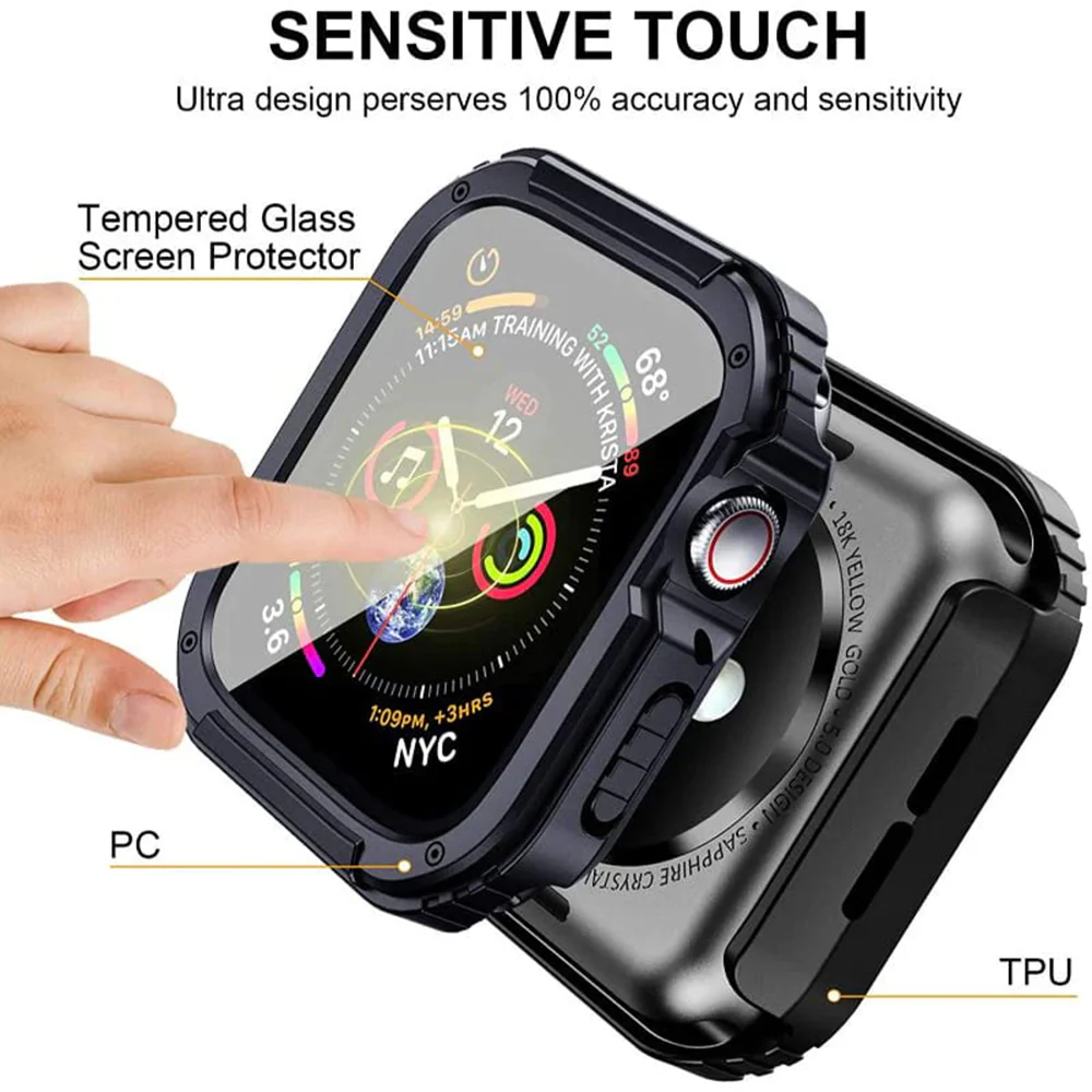 Lito Armor 360 Case for Apple Watch 38mm Series, Blue - Image 2