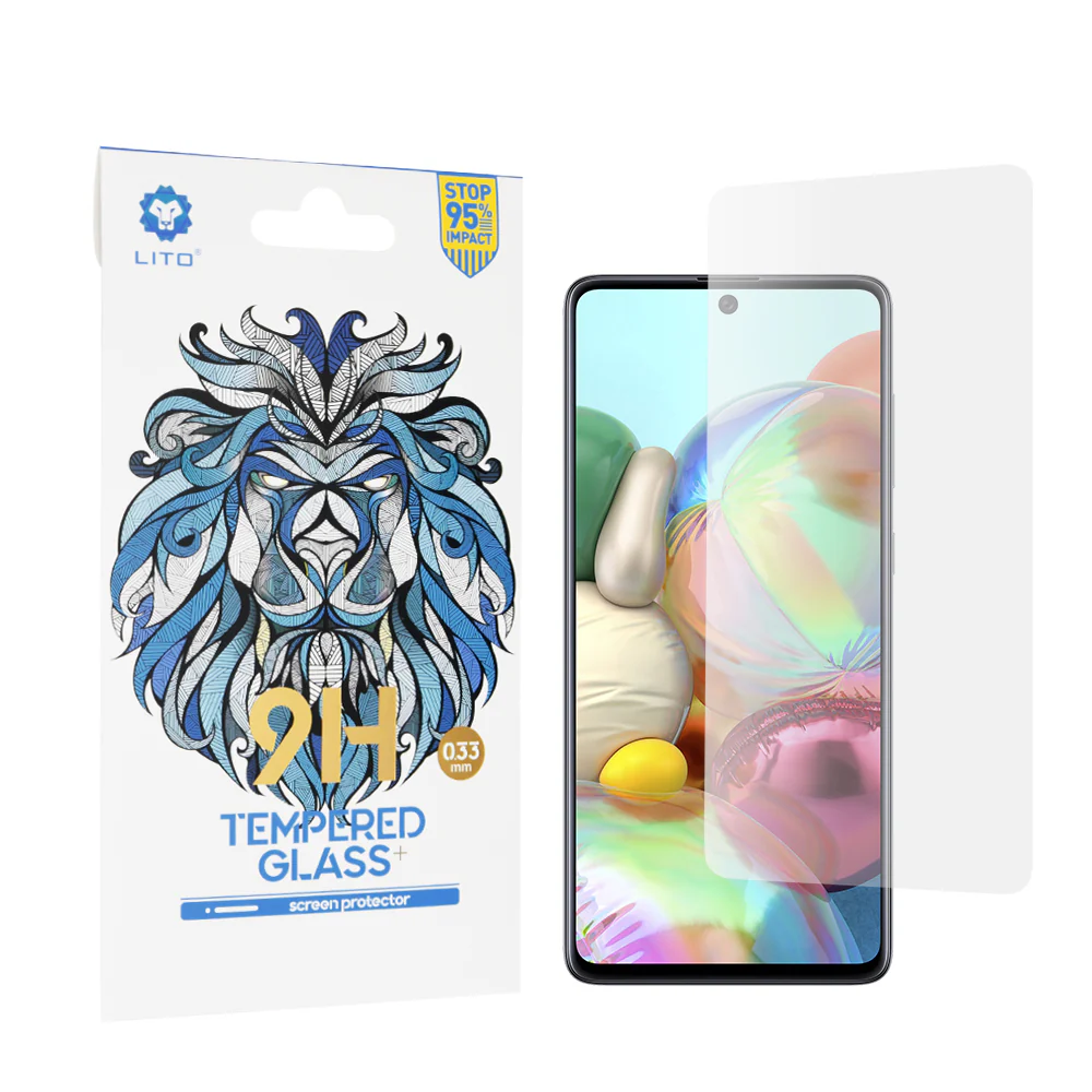 Lito Classic Screen Protector for Samsung Galaxy M51 M515 / A71 5G A716 / Note10 Lite N770 / A71 A715, Tempered Glass, Full Glue, 2.5D