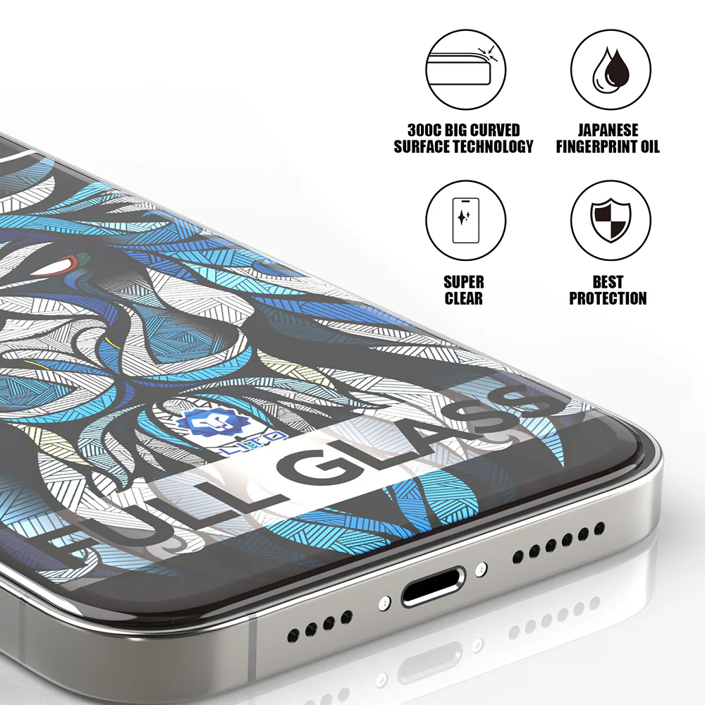 Lito D+ Max 300C Screen Protector for Apple iPhone 14 Pro Max, Tempered Glass, Full Glue - Image 5