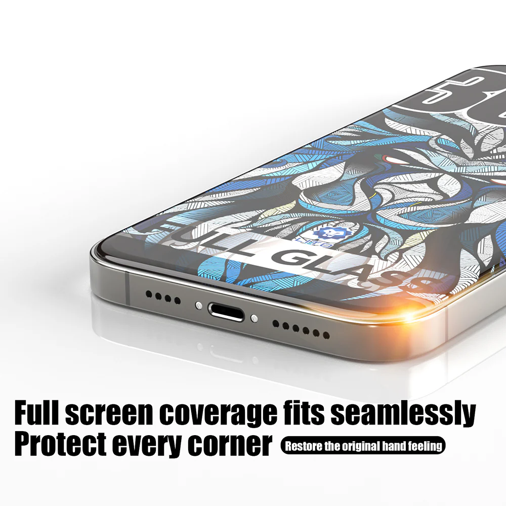 Lito D+ Max 300C Screen Protector for Apple iPhone 16 Pro, Tempered Glass, Full Glue - Image 4
