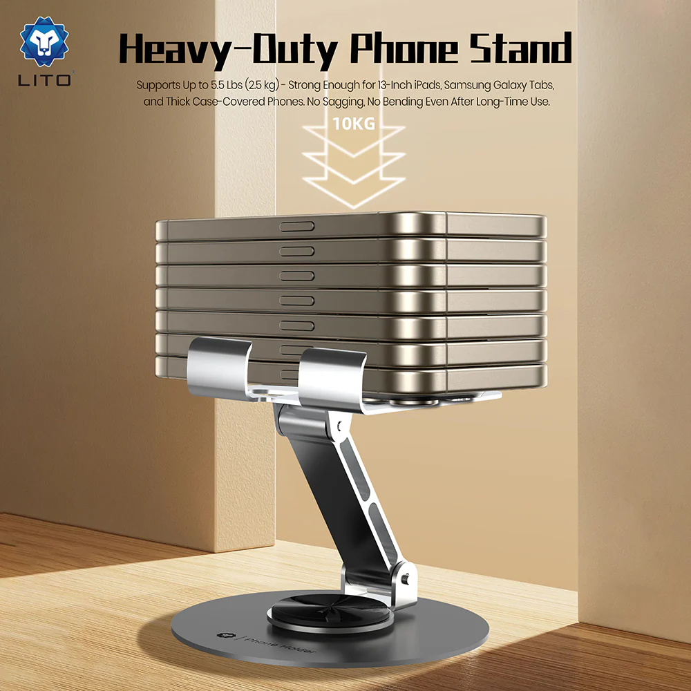 Lito LT-H01 Desk Stand, Universal, Grey - Image 4