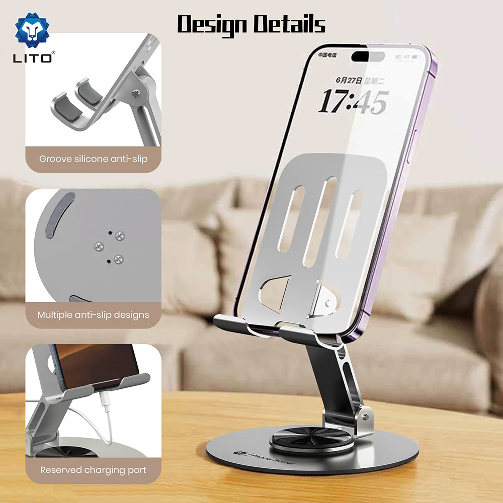 Lito LT-H01 Desk Stand, Universal, Grey - Image 5