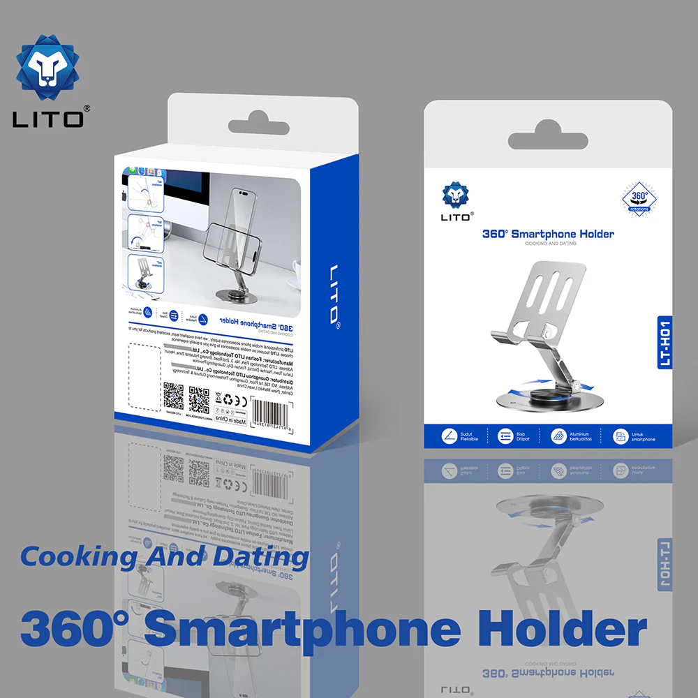 Lito LT-H01 Desk Stand, Universal, Grey - Image 6