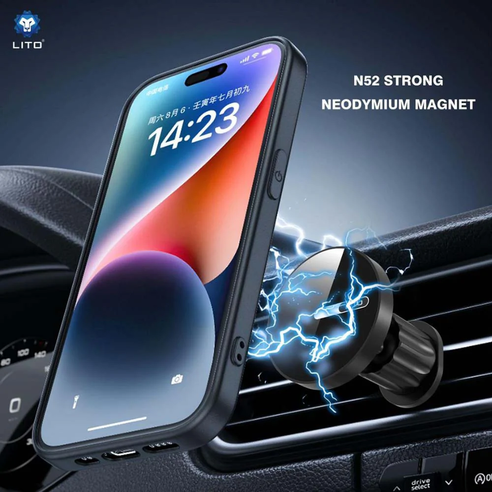 Lito LT-W05 Universal Magnetic Car Holder, Black - Image 4