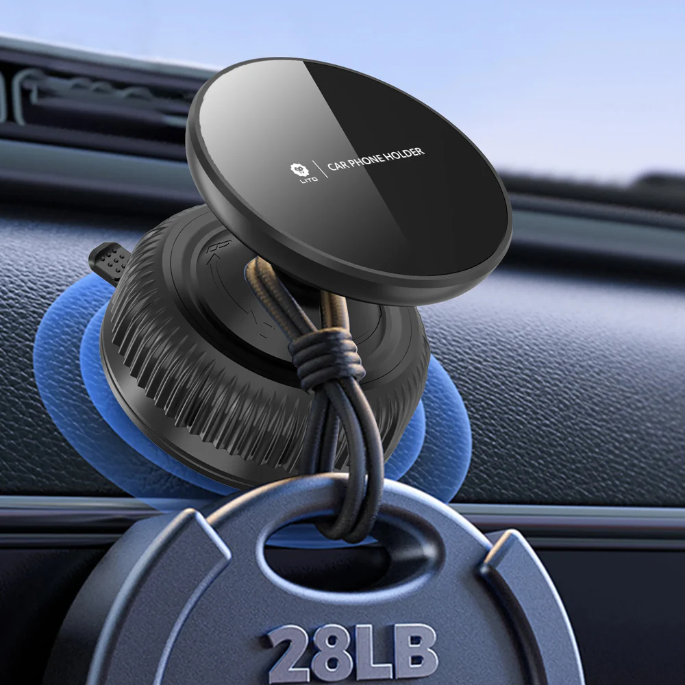 Lito LT-W12 Universal Magnetic Car Holder, Black - Image 6