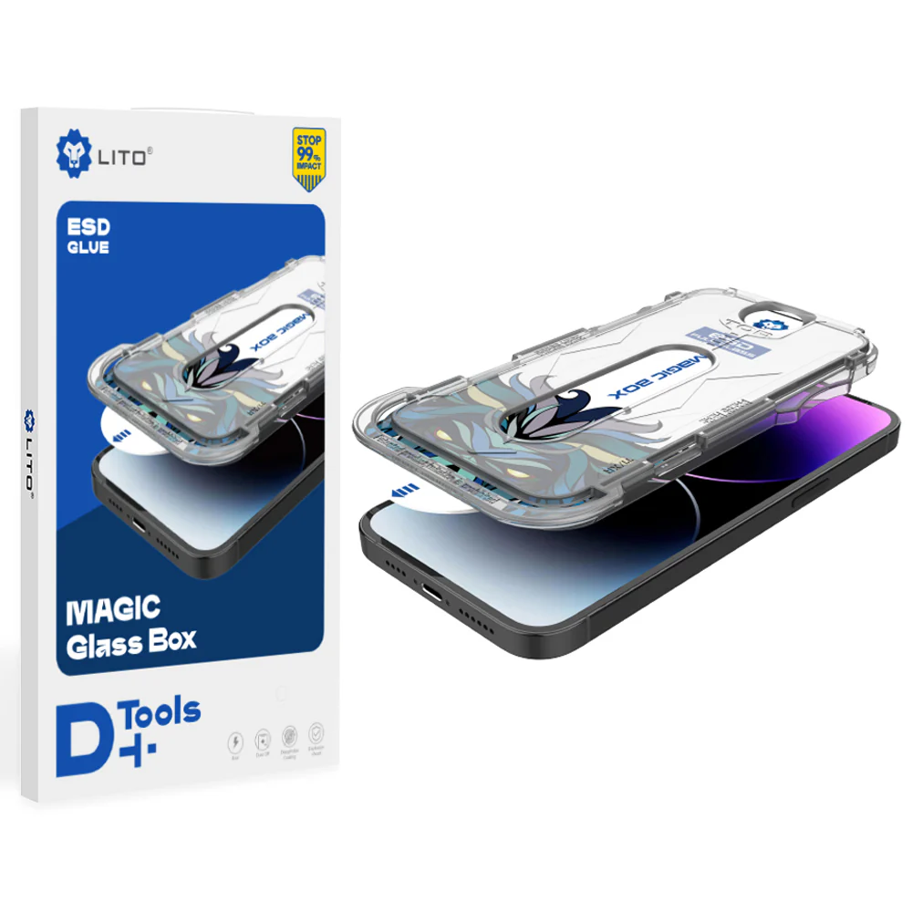 Lito Magic Glass Box D+ Tools Screen Protector for Apple iPhone 12 Pro Max, Tempered Glass, Full Glue - Image 2
