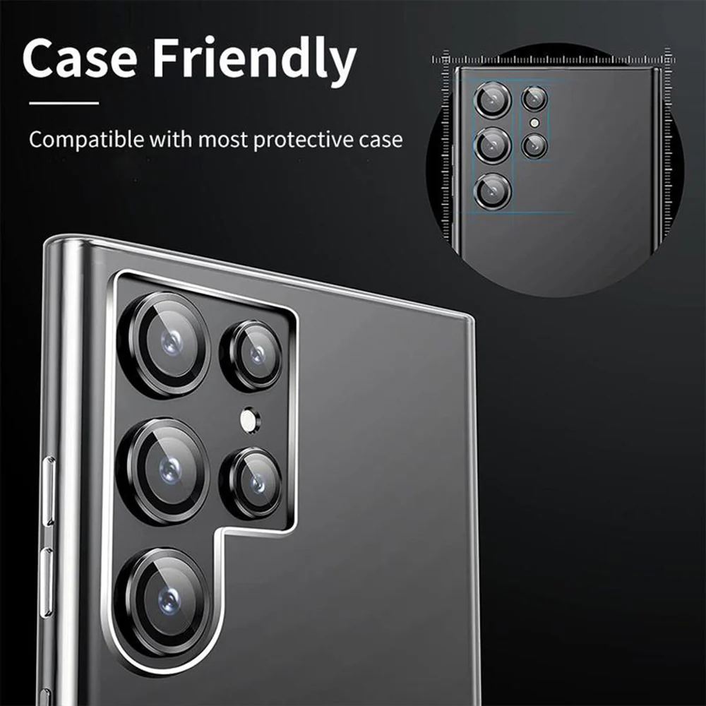 Lito S+ Rear Camera Protection Film for Samsung Galaxy S26 Ultra S948, Tempered Glass, Black - Image 4